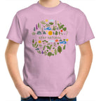 Stay Natural - Kids Youth T-Shirt Pink Kids Youth T-shirt Plants Printed In Australia