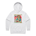 Retro Coffee Woman Women's AS Colour Hoodie White Marle Womens Hoodie Coffee Printed In Australia Retro