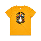 Good Vibes Only, Hippie Mushroom With Sunglasses - Kids T-shirt