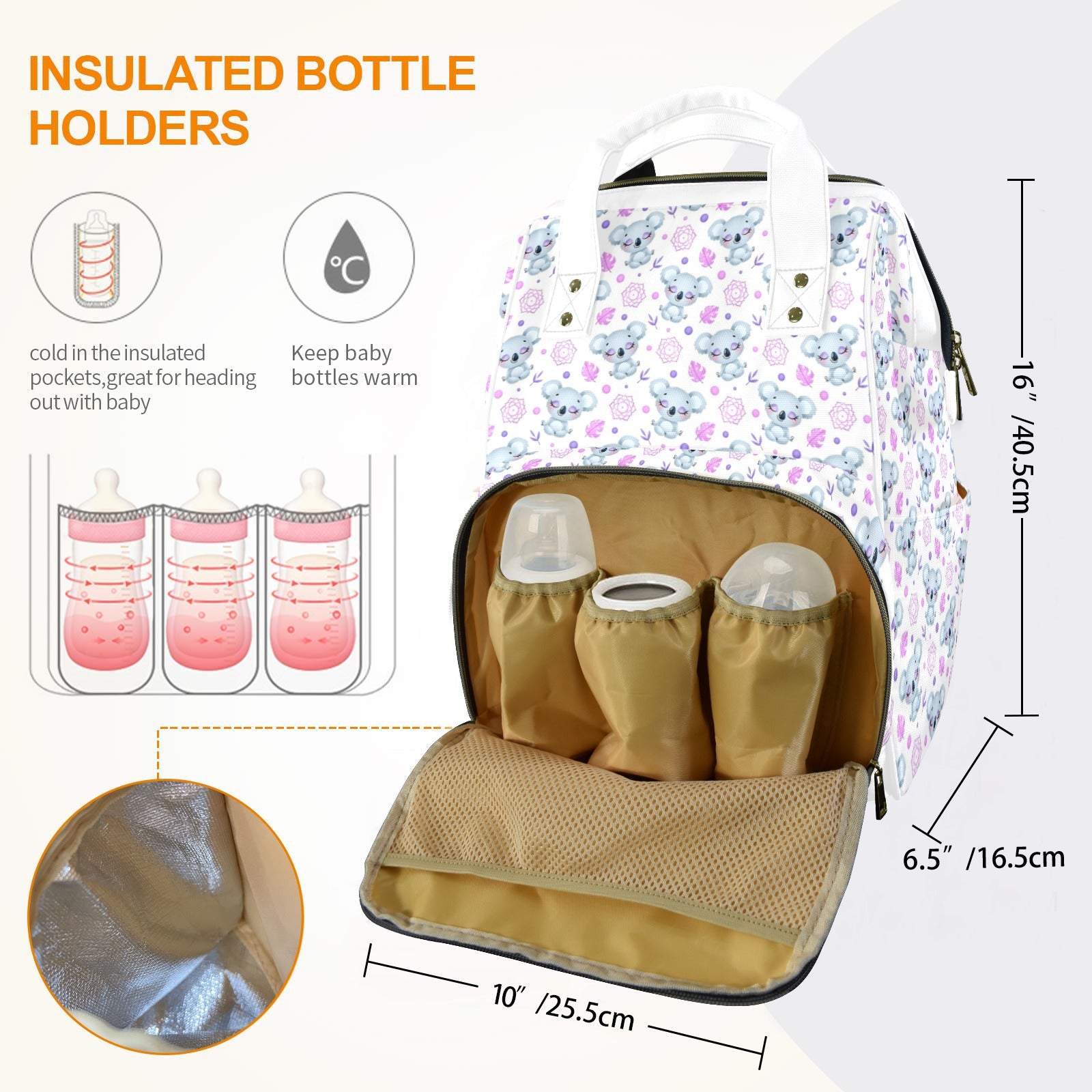 Zen Koala Multi-Function Backpack, Nappy / Diaper Bag Multi-function Backpack, Nappy / Diaper Bag animal Australia Printed Offshore