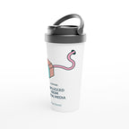Personalised - Status : Unplugged From Social Media - White 15oz Stainless Steel Travel Mug Personalised Travel Mug Globally Fulfilled
