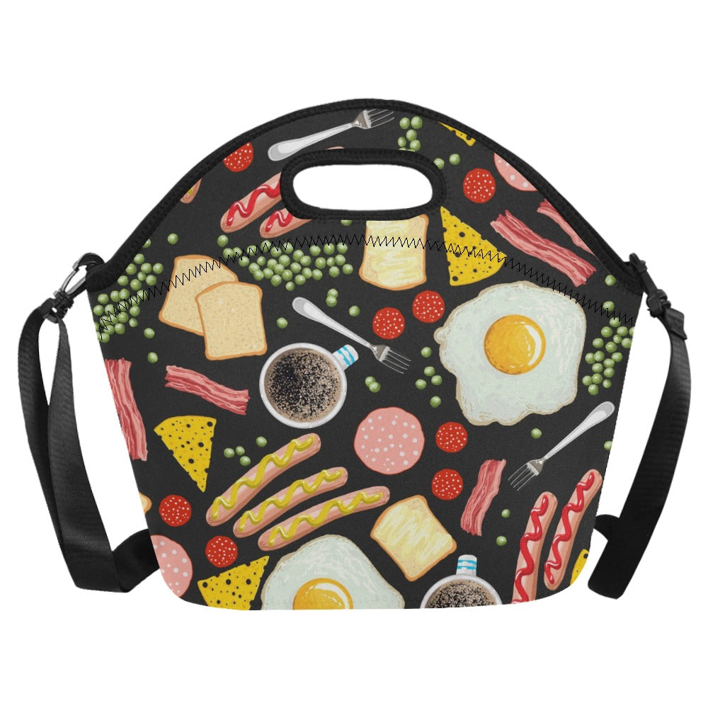 Breakfast Food - Neoprene Lunch Bag Neoprene Lunch Bag Printed Offshore