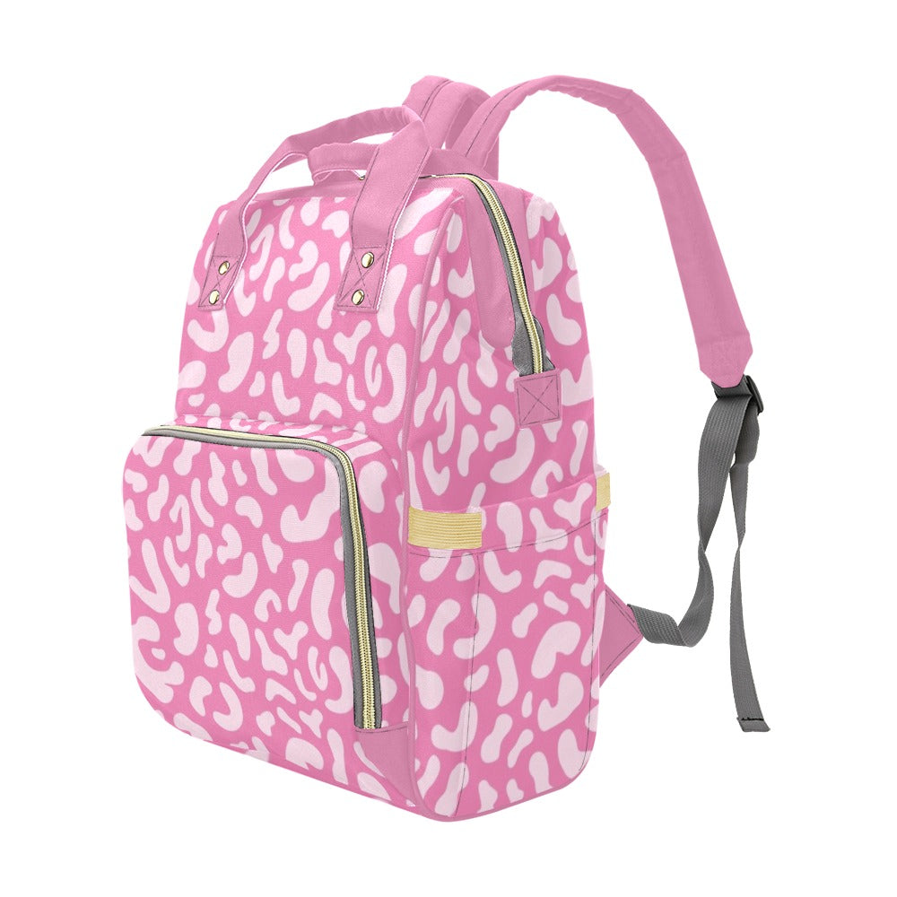 Pink Leopard - Multi-Function Backpack, Nappy / Diaper Bag