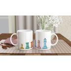 Chess - White 11oz Ceramic Mug White 11oz Mug Games Globally Fulfilled