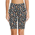 Eyes On Black Women's Bike Shorts With Side Pockets