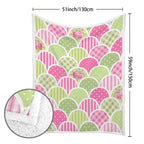 Floral Tabs - Double-Layer Fleece Blanket 51"x59"