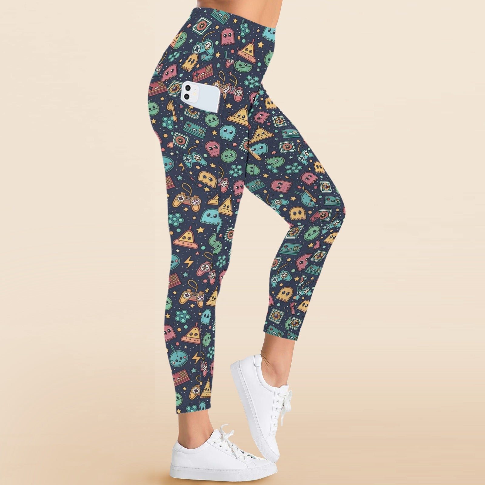 Video Game Women's High Waist Pockets Yoga Leggings Women's High Waist Pockets Yoga Leggings Games Printed Offshore