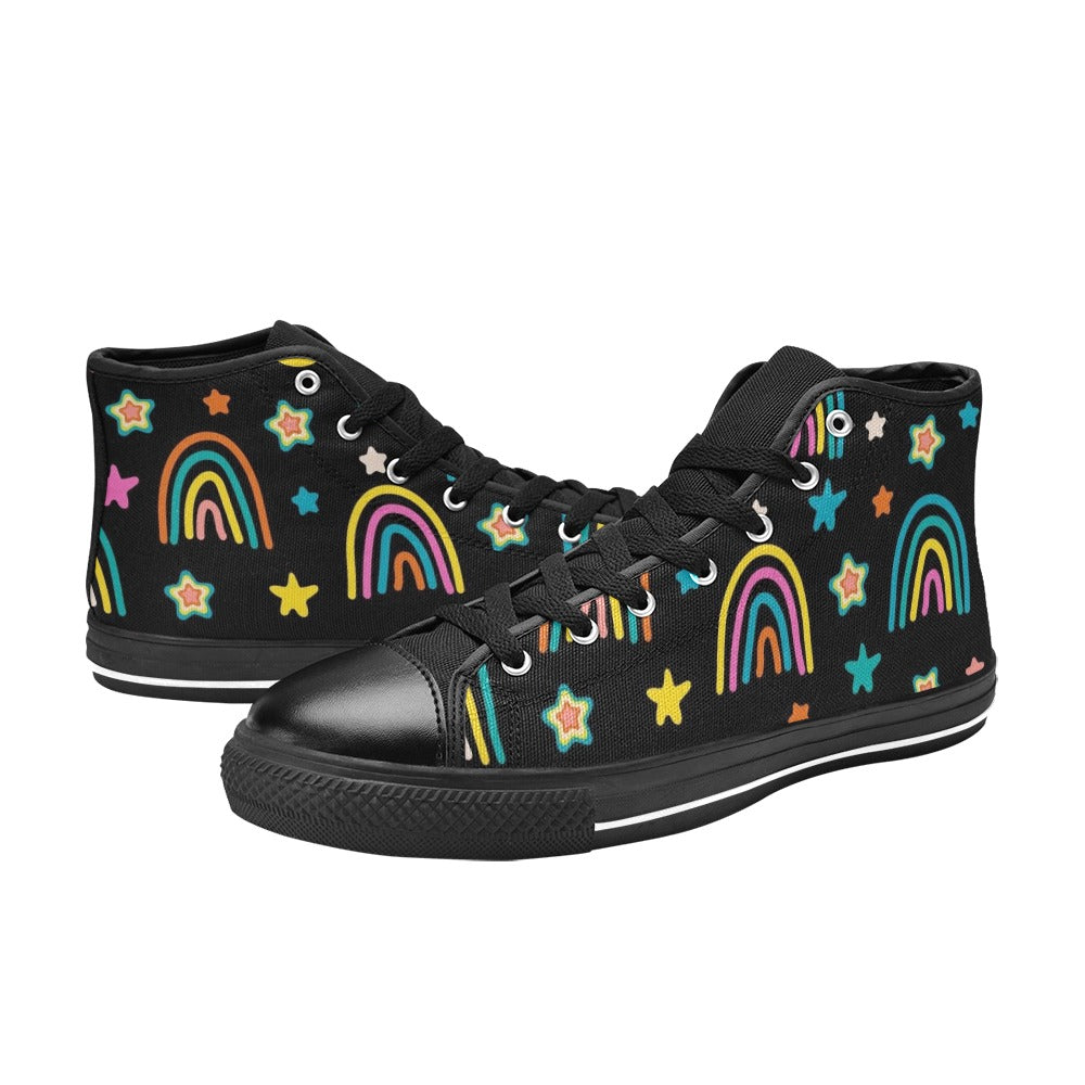 Rainbows - Men's High Top Canvas Shoes