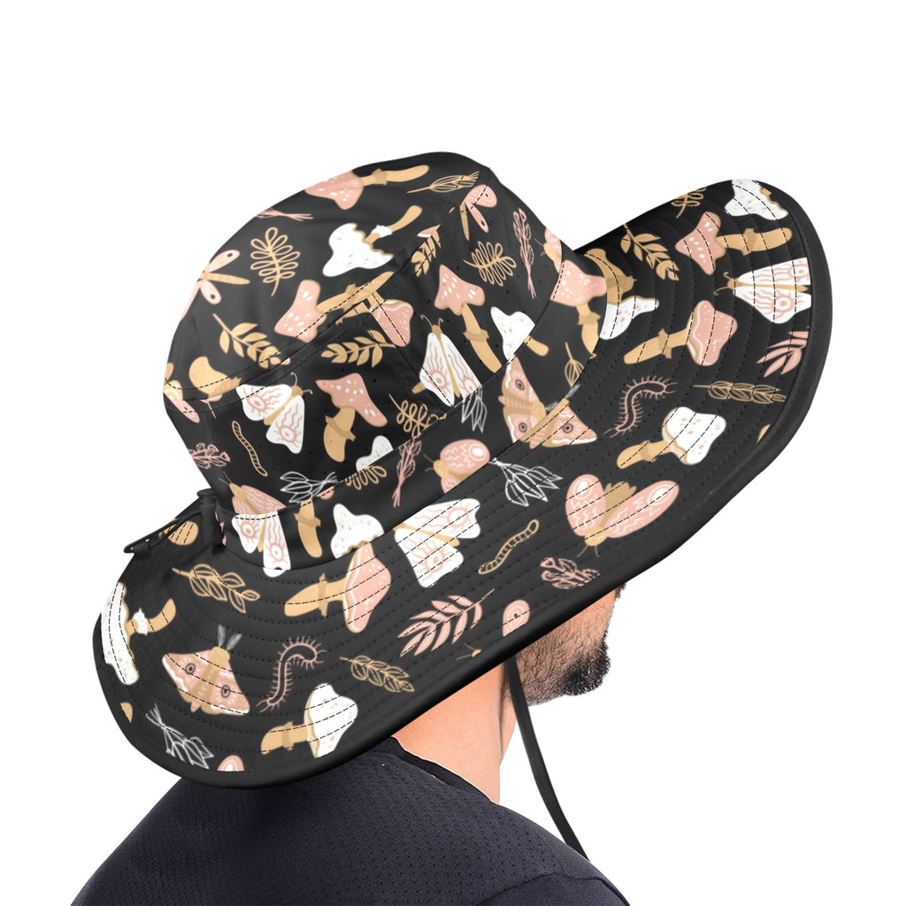 Magic Moth Wide Brim Bucket Hat Wide Brim Bucket Hat animal Printed Offshore