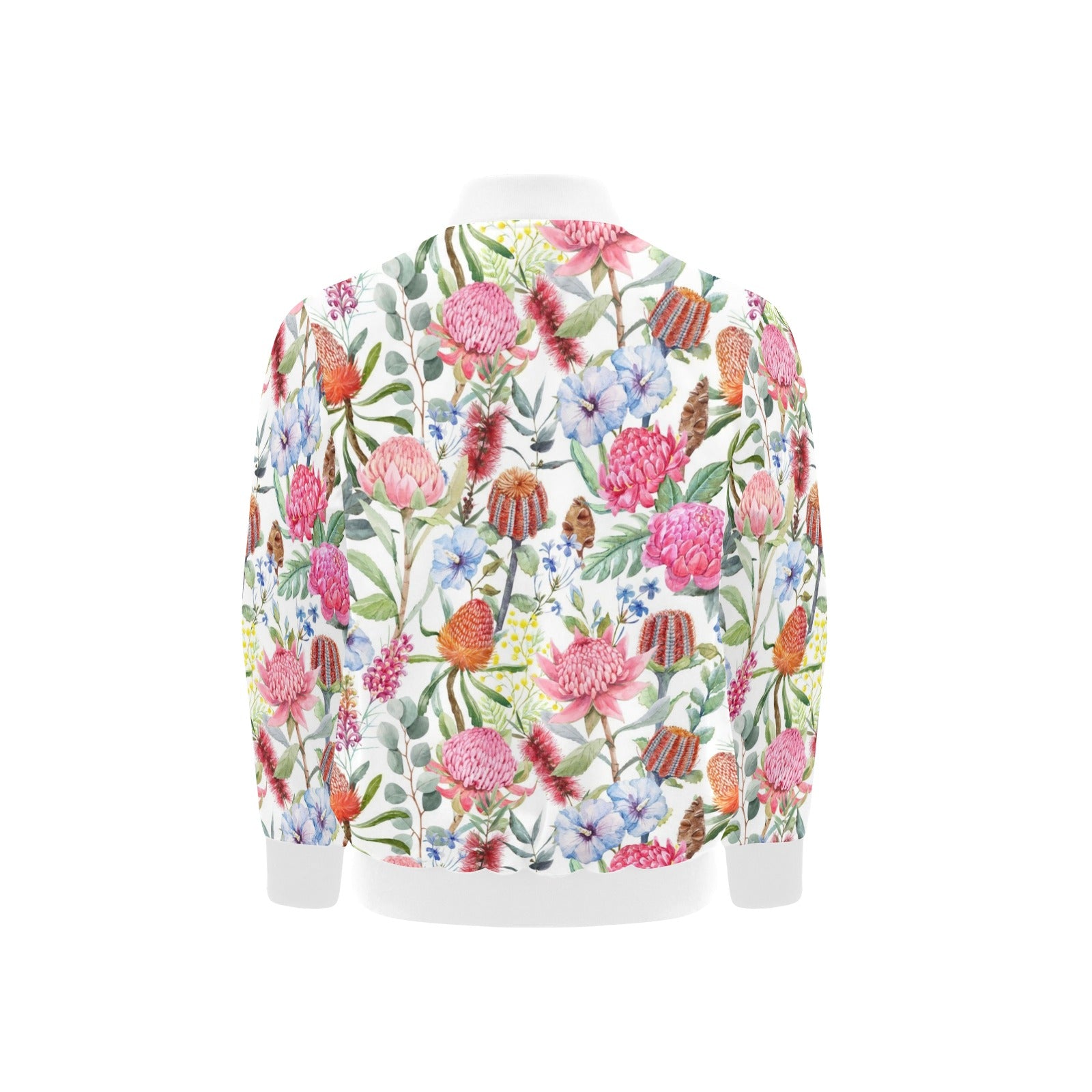 Australian Flowers Kids Bomber Jacket Kids Bomber Jacket Plants Printed Offshore
