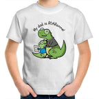 My Dad Is Roarsome, Dinosaur - Kids Youth T-Shirt White Kids Youth T-shirt Dad Printed In Australia