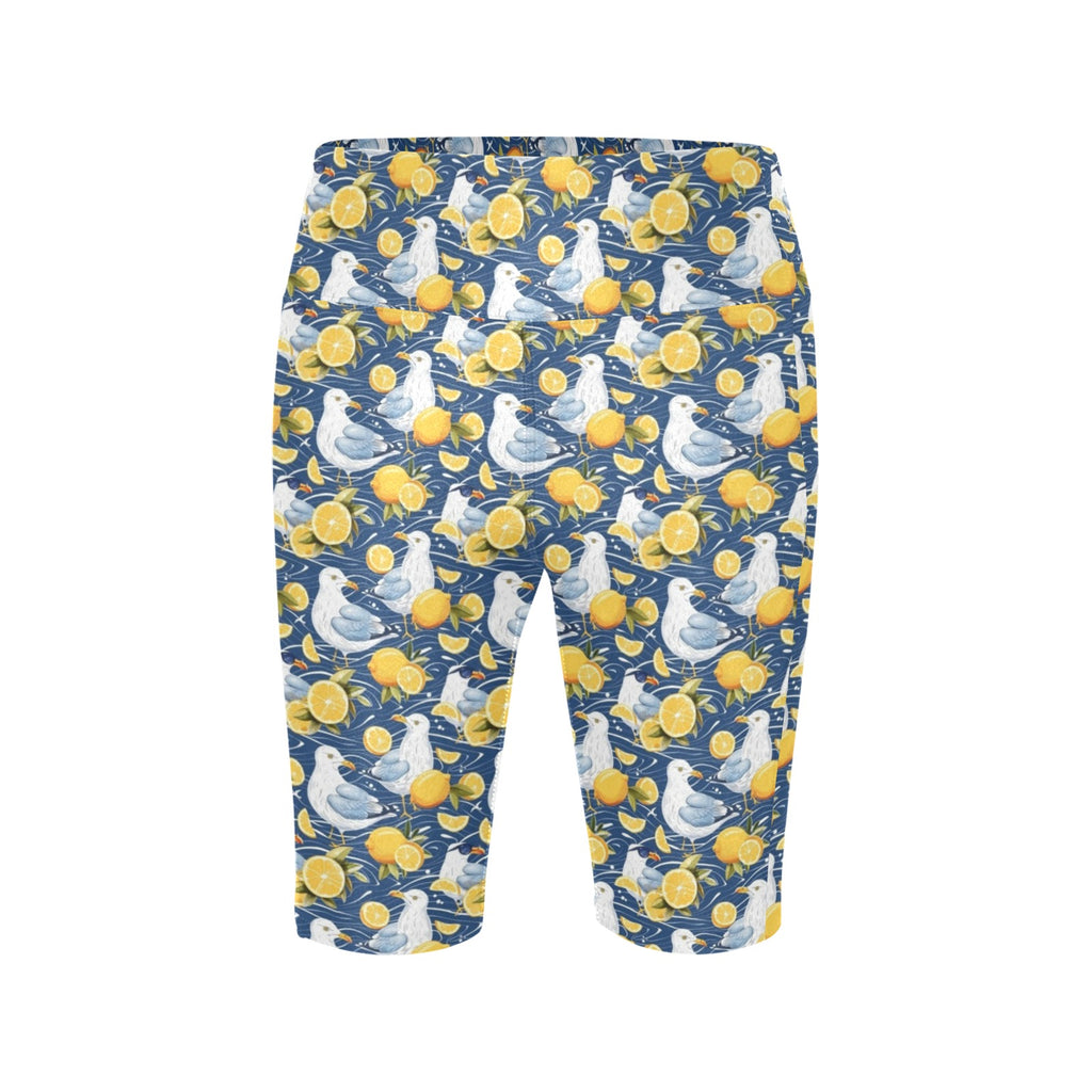 Lemon Seagull Women's Bike Shorts With Side Pockets