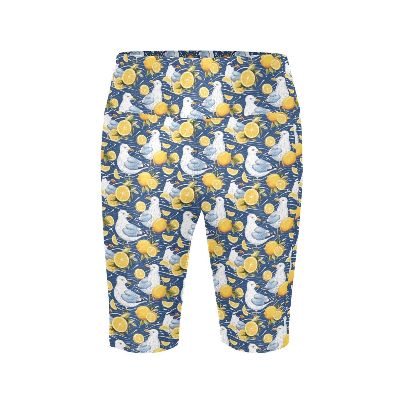 Lemon Seagull Women's Bike Shorts With Side Pockets