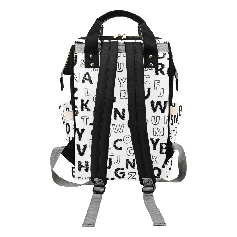 Alphabet - Multi-Function Backpack, Nappy / Diaper Bag