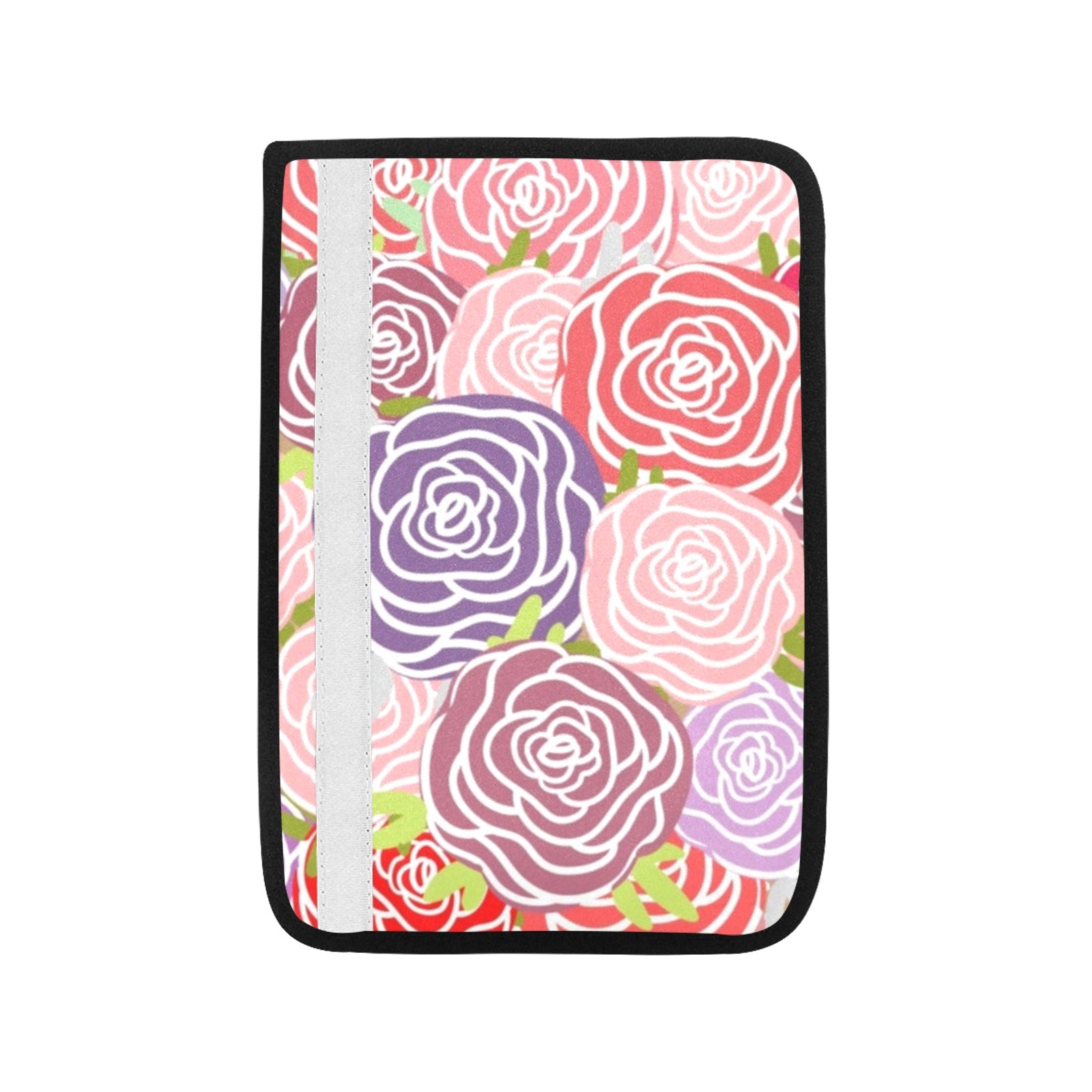 Abstract Roses Car Seat Belt Cover 7''x10'' (Pack of 2) Car Seat Belt Cover 7x10 (Pack of 2) Plants Printed Offshore