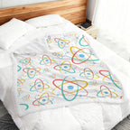 Atoms - Double-Layer Fleece Blanket 51"x59"