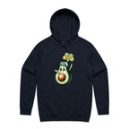 I Don't Give A Quac, Avocado - Mens Hoodie Navy Mens Hoodie Food Printed In Australia