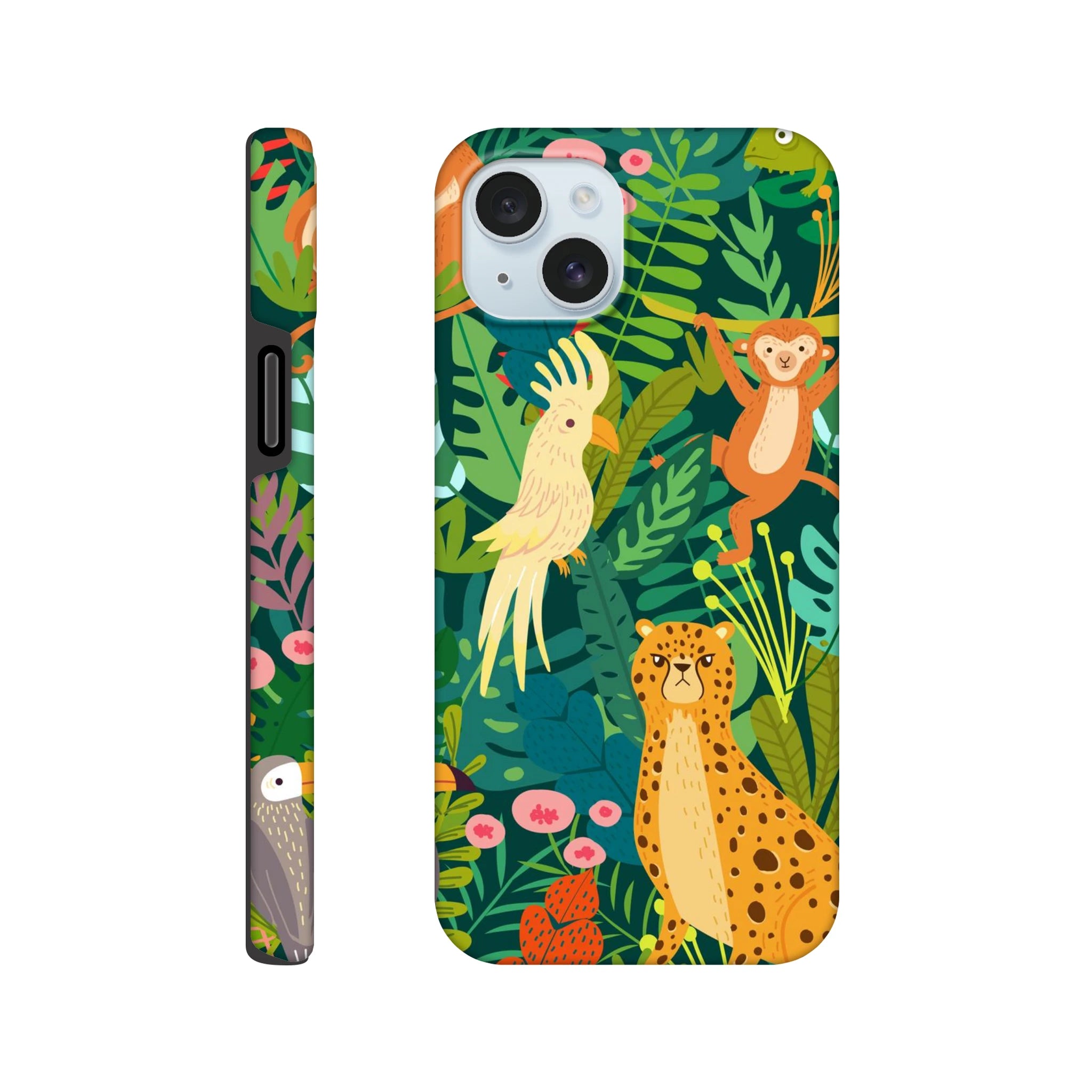 Tropical Jungle Animals - Apple iPhone Tough case iPhone 15 Plus iPhone Tough Case animal Globally Fulfilled