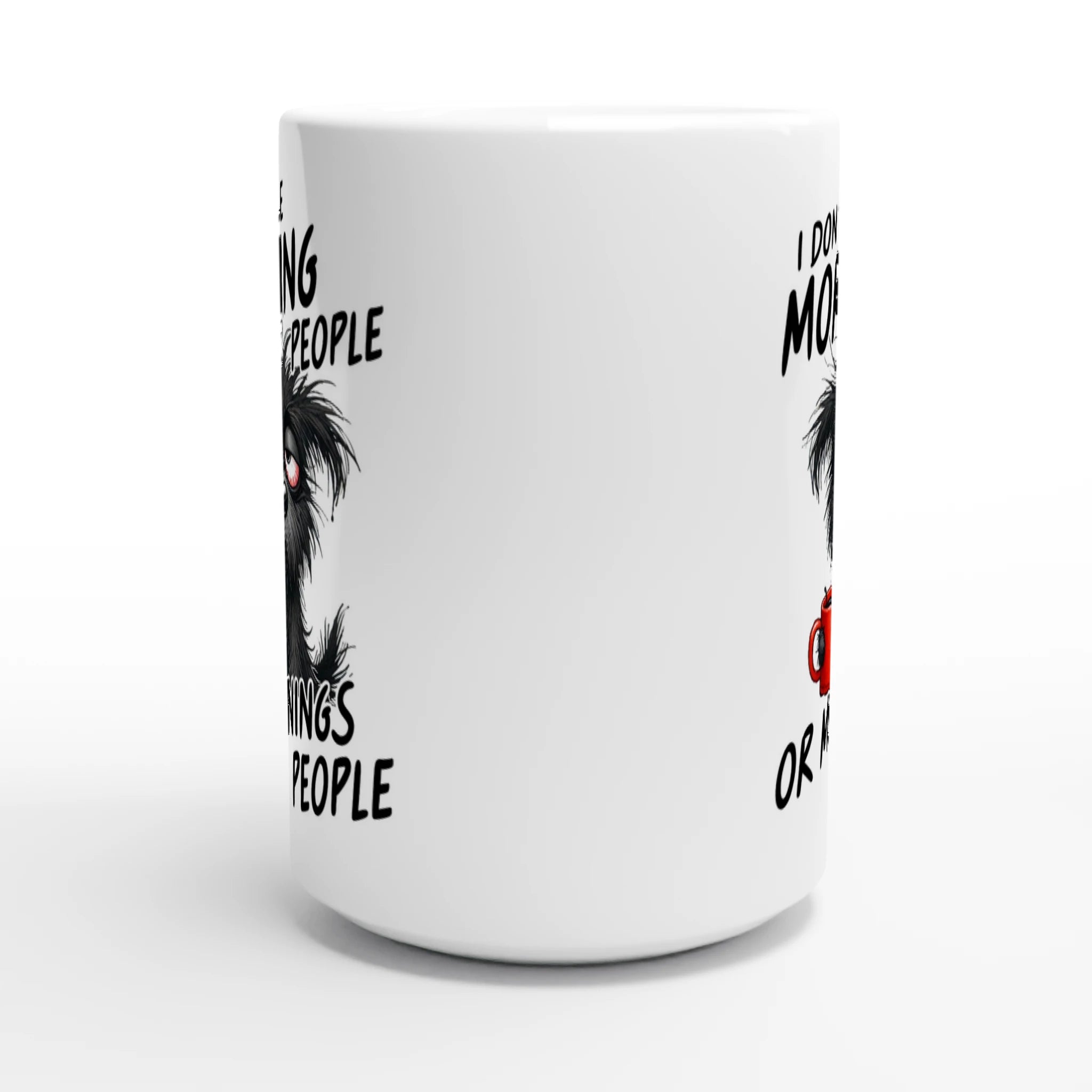 I Don't Like Morning People, Dog - White 15oz Ceramic Mug 15oz Mug animal Globally Fulfilled