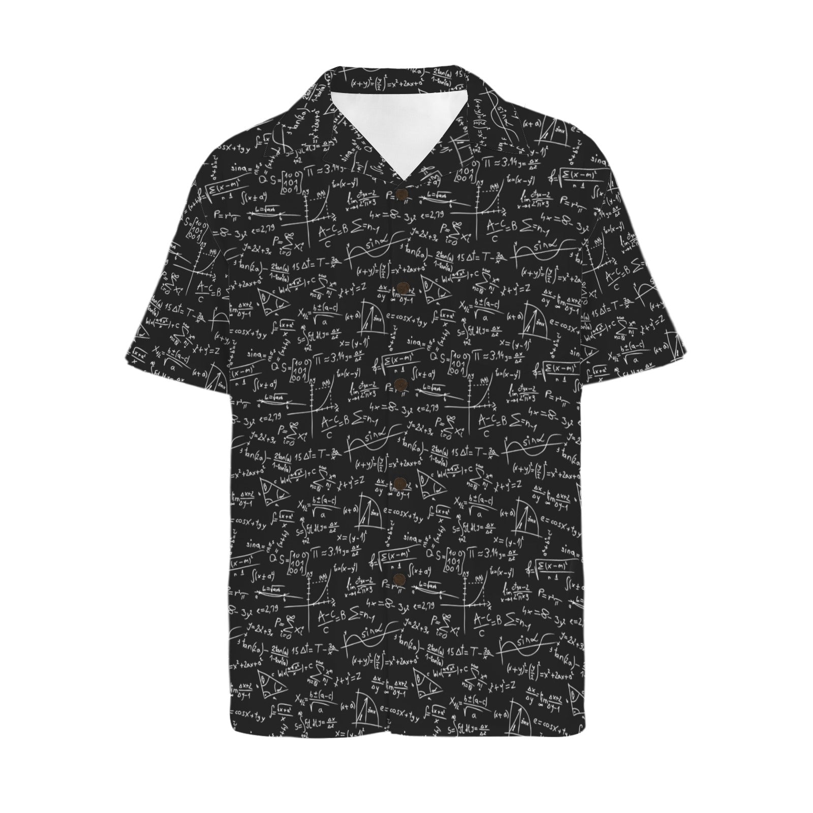 Equations Men's Short Sleeve Hawaiian Shirt Men's Hawaiian Shirt (New) Maths Printed Offshore Science