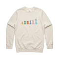 Chess AS Colour Stencil Crew Sweatshirt Unisex Ecru Sweatshirt Chess Games Printed In Australia