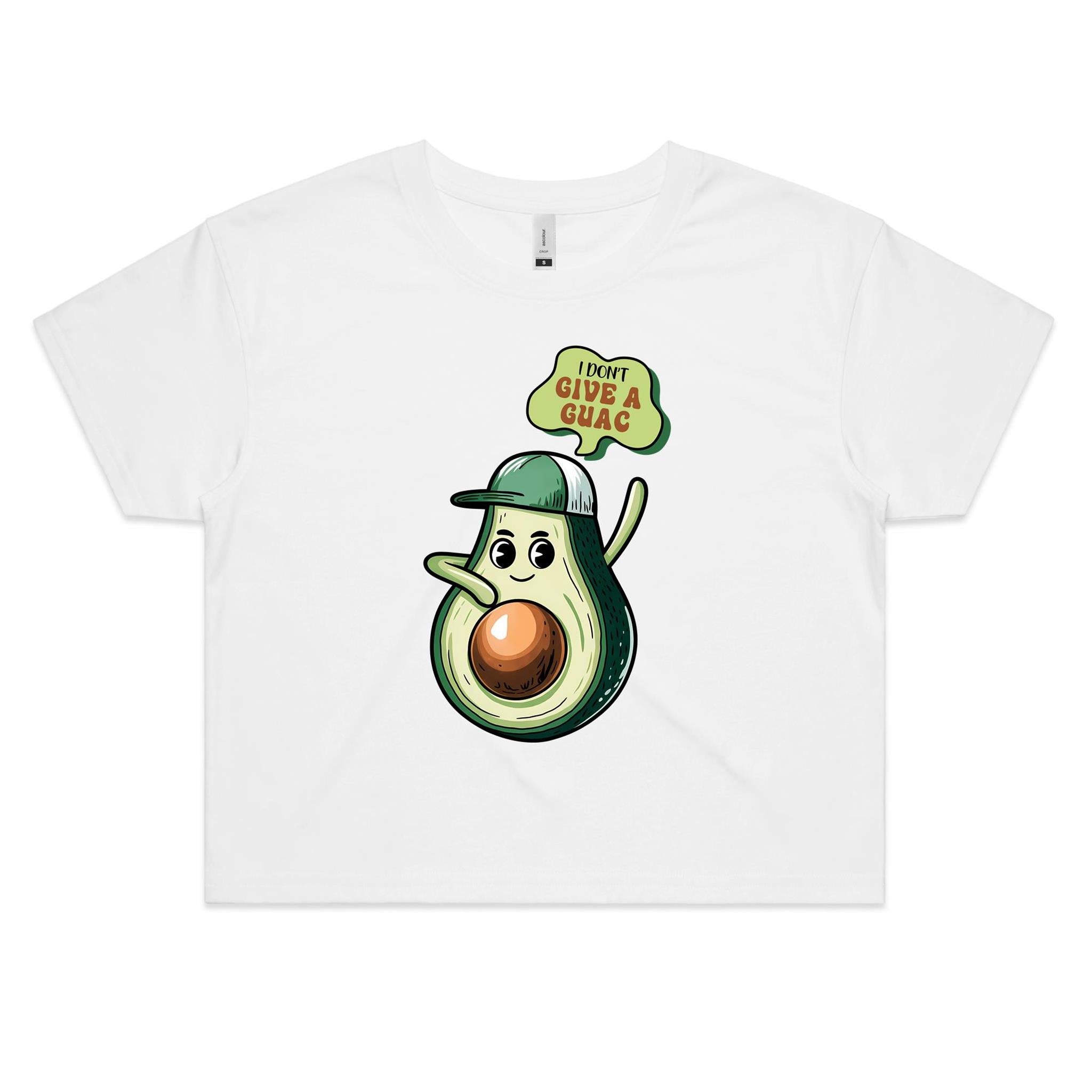 I Don't Give A Guac Avocado Women's AS Colour Crop Tee