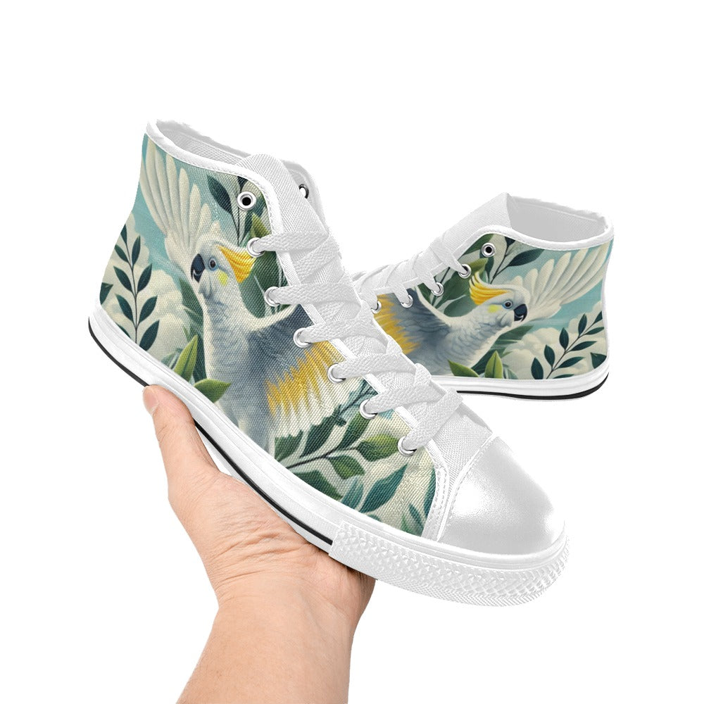 Cockatoo - Kids High Top Canvas Shoes