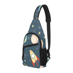 Rocket and Planets In Space - Chest Bag