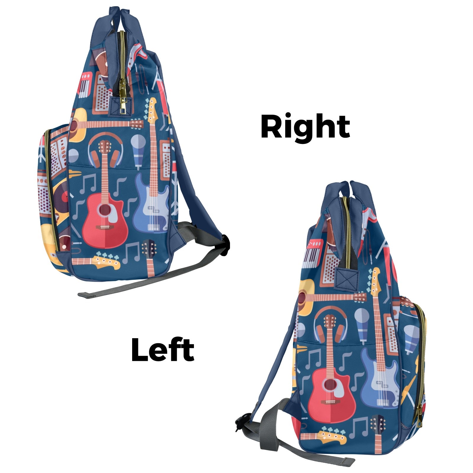 Music Instruments - Multi-Function Backpack, Nappy / Diaper Bag