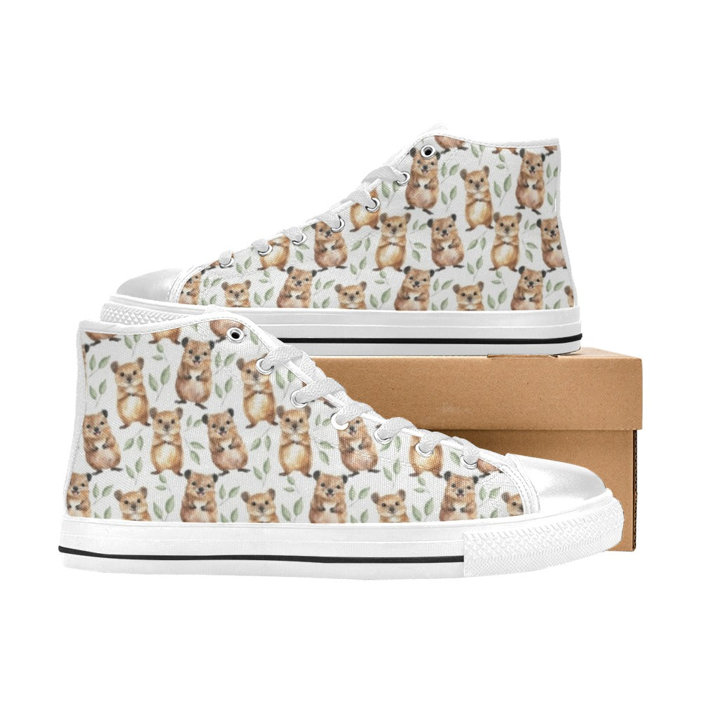 Quokkas Kids High Top Canvas Shoes Kids High Top Canvas Shoes animal Printed Offshore