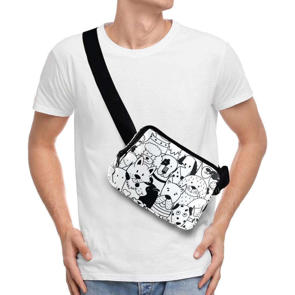 Black And White Dogs - Belt Bag