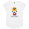 Feeling Confident - Womens Scoop Neck T-Shirt White Womens Scoop Neck T-shirt Printed In Australia