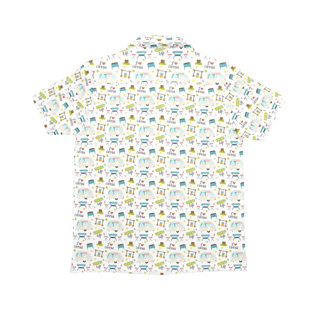 Camping Life Senior Kids Hawaiian Shirt Senior Kids Hawaiian Shirt 8-15 Printed Offshore