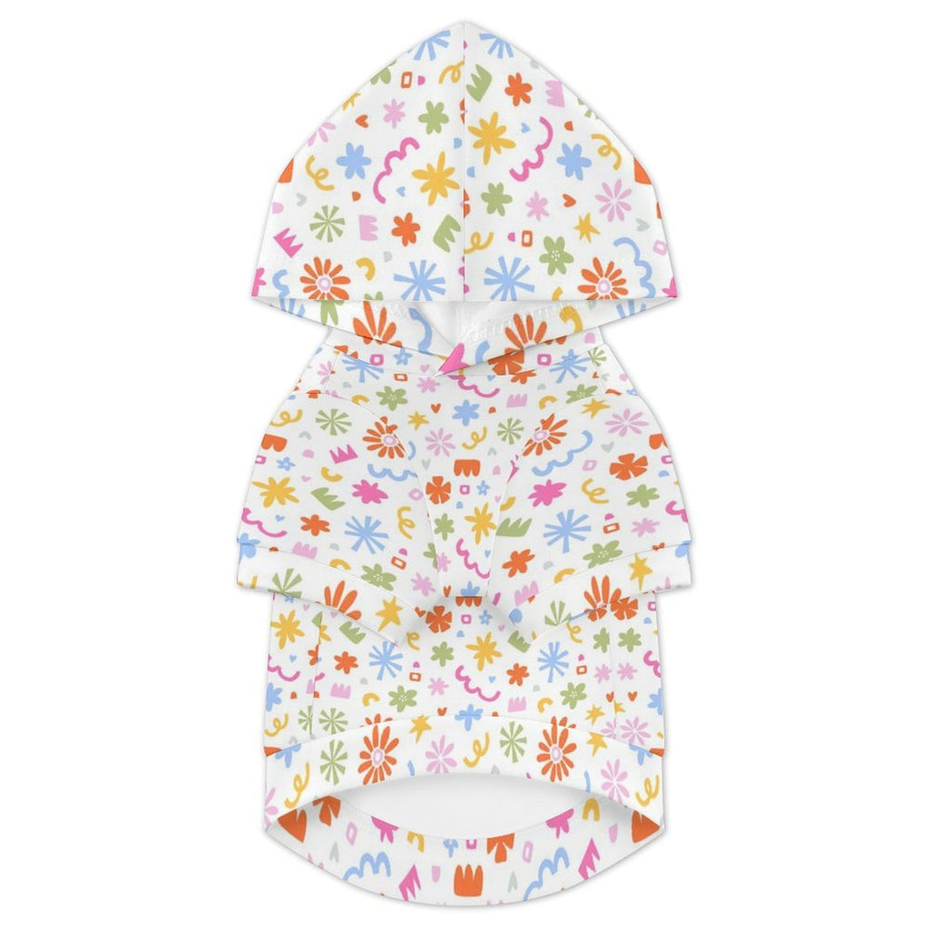 Abstract Colourful Shapes Pet Hoodie (Large Size)