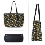 Planets PU Leather Tote Bag Large Leather Tote Bag-Large Printed Offshore Space