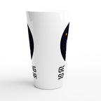 Astronaut Skateboard, Getting Some Air - White Latte 17oz Ceramic Mug Latte Mug Globally Fulfilled Space