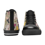 Pretty Moths Men's High Top Canvas Shoes Men's Classic High Top Canvas Shoes animal Printed Offshore