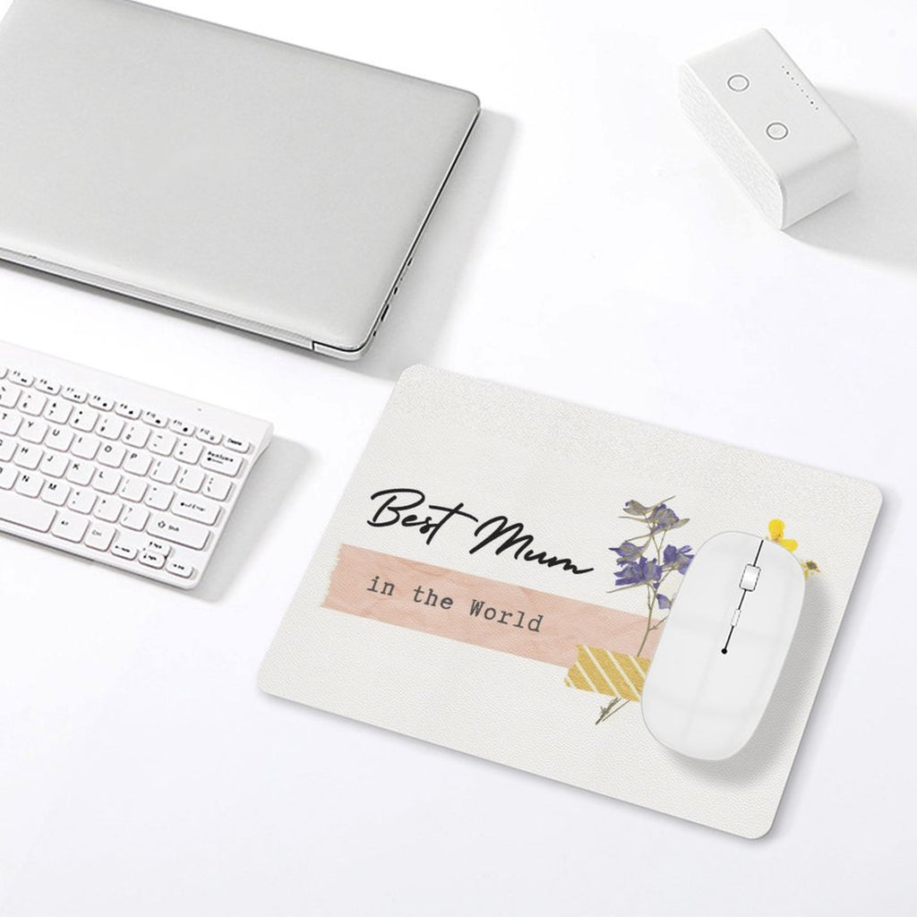 Best Mum In The World - Leather Mouse Pad Leather Mouse Pad Mum Printed Offshore