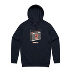 Classic Rock, Cassette Player - Mens Hoodie Navy Mens Hoodie Music Printed In Australia