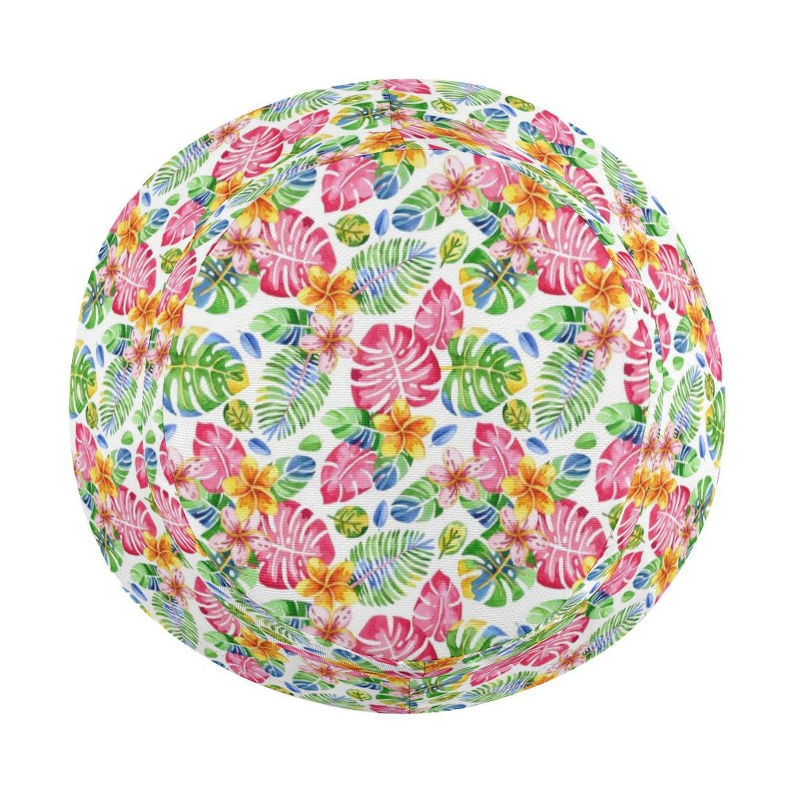 Bright Painted Tropical Kids Bucket Hat Kids Bucket Hat Plants Printed Offshore