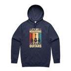 It's Not Hoarding If It's Guitars - Mens Hoodie Midnight Blue Mens Hoodie Music Printed In Australia