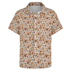 Peace And Love Women's Collared Pocketless Short Sleeve Shirt