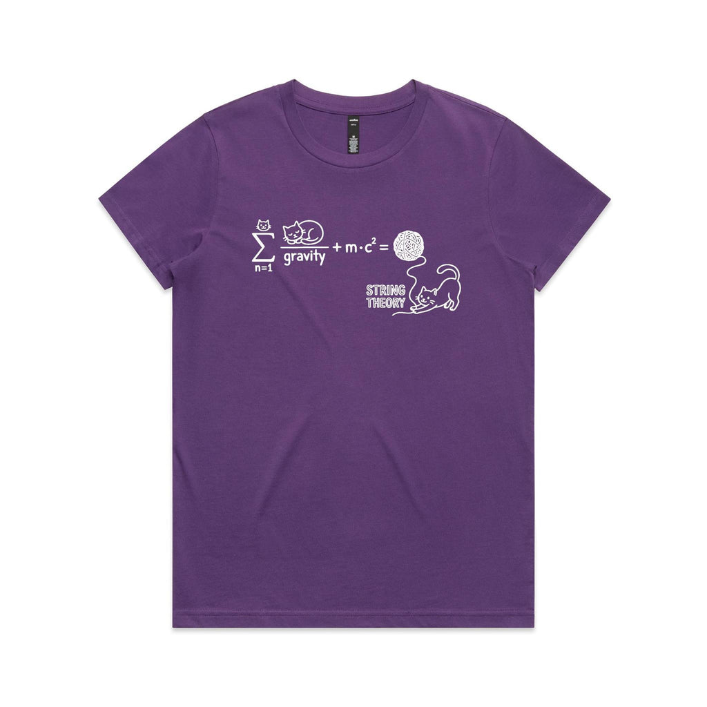 Cat String Theory Physics Women's AS Colour T-shirt