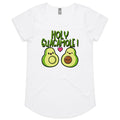 Holy Guacamole, Pregnant Avocado - Womens Scoop Neck T-Shirt White Womens Scoop Neck T-shirt Food Printed In Australia