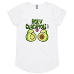 Holy Guacamole, Pregnant Avocado - Womens Scoop Neck T-Shirt White Womens Scoop Neck T-shirt Food Printed In Australia