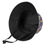 Graphic Flowers On Black Kids Bucket Hat Kids Bucket Hat Plants Printed Offshore