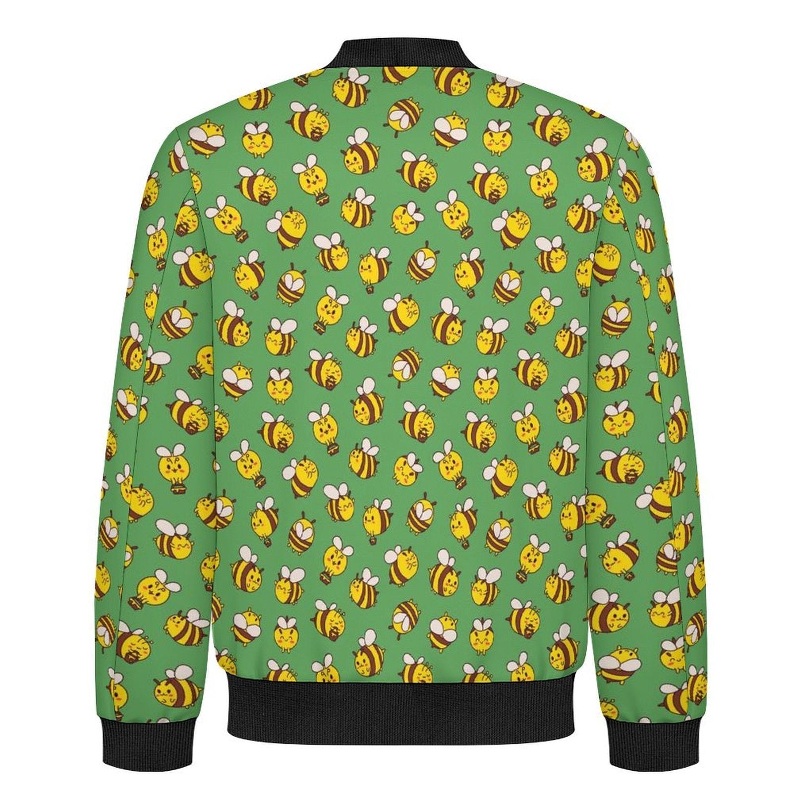 Busy Bees Men's Casual Zip‑Up Bomber Jacket