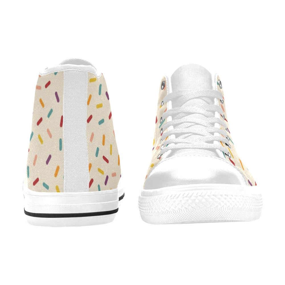 Sprinkles Men's High Top Canvas Shoes Men's Classic High Top Canvas Shoes Printed Offshore