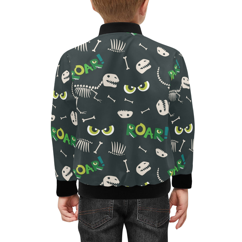Dinosaur Roar Kids Bomber Jacket Kids Bomber Jacket animal Printed Offshore