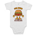 I'm Bun In A Million, Hamburger - Baby Bodysuit White Baby Bodysuit Printed In Australia